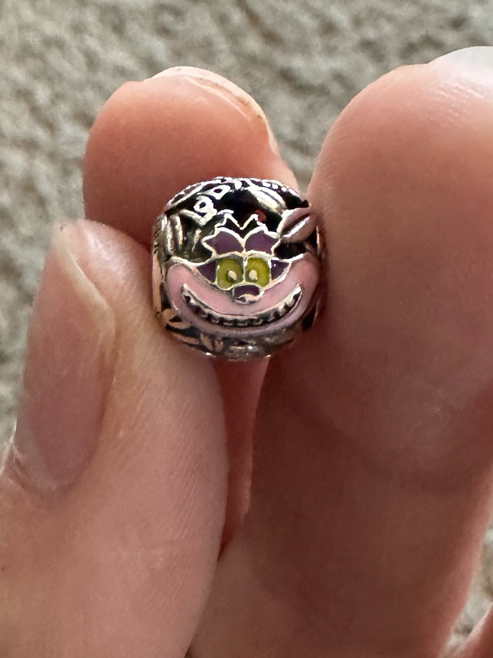 New Pandora Alice in Wonderland Cheshire Cat Charm - Picture 4 of 7